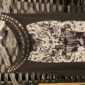 Women’s Style&co Black & White Dress Silver Sequin